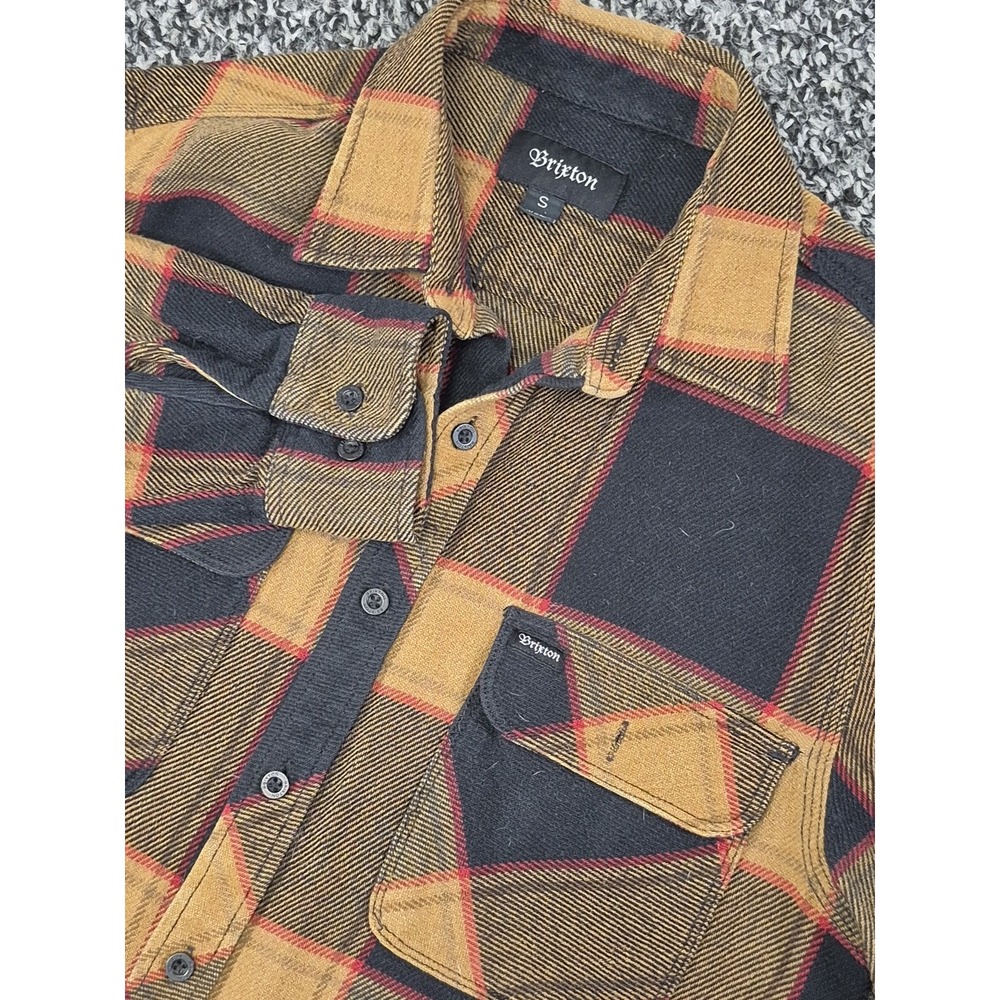 Brixton Shirt Mens‎ Small Plaid Flannel Button Up Long Sleeve Cotton Blend